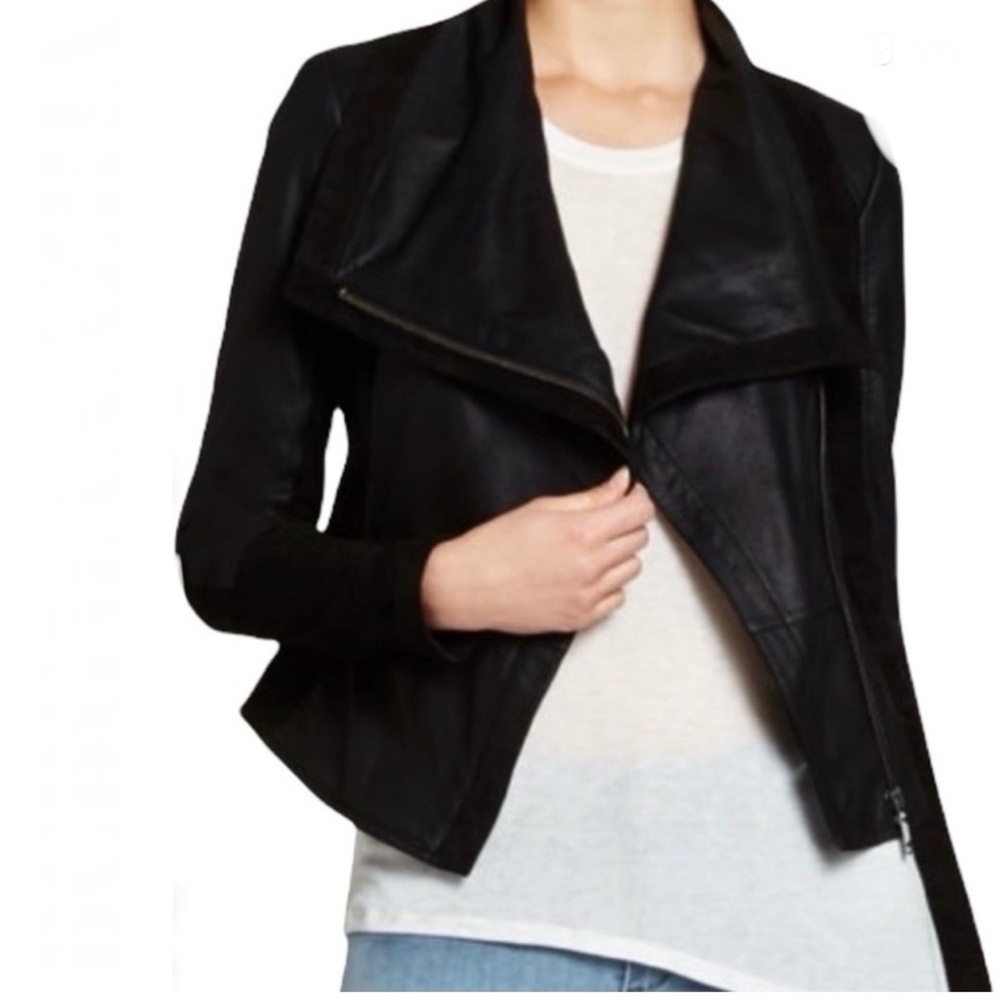 BCBGMaxAzria Y2k Black Leather Jacket